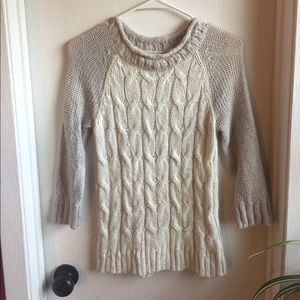 Cream/Tan Knit Sweater